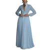 2026 Cross-border Foreign Trade Women's Clothing, New Spring Models In Europe, America, Fashionable and Elegant Solid Color Pleated Pendulum French 