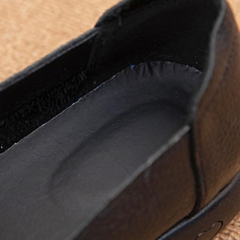 First-layer Cowhide All-season Super Soft-soled Shallow-mouth Women's Shoes Non-slip Flat-soled Women's Shoes
