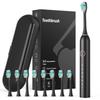 Electric Toothbrush, Sonic, IPX7 Waterproof, 6 Modes, 8 Replacement Brush Heads Included, Rechargeable, with Storage Case, 2-Minute Auto Timer,