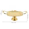 2pcs Alloy Dessert Serving Tray With Base Handle Cupcake Display Stand  Wedding Celebration