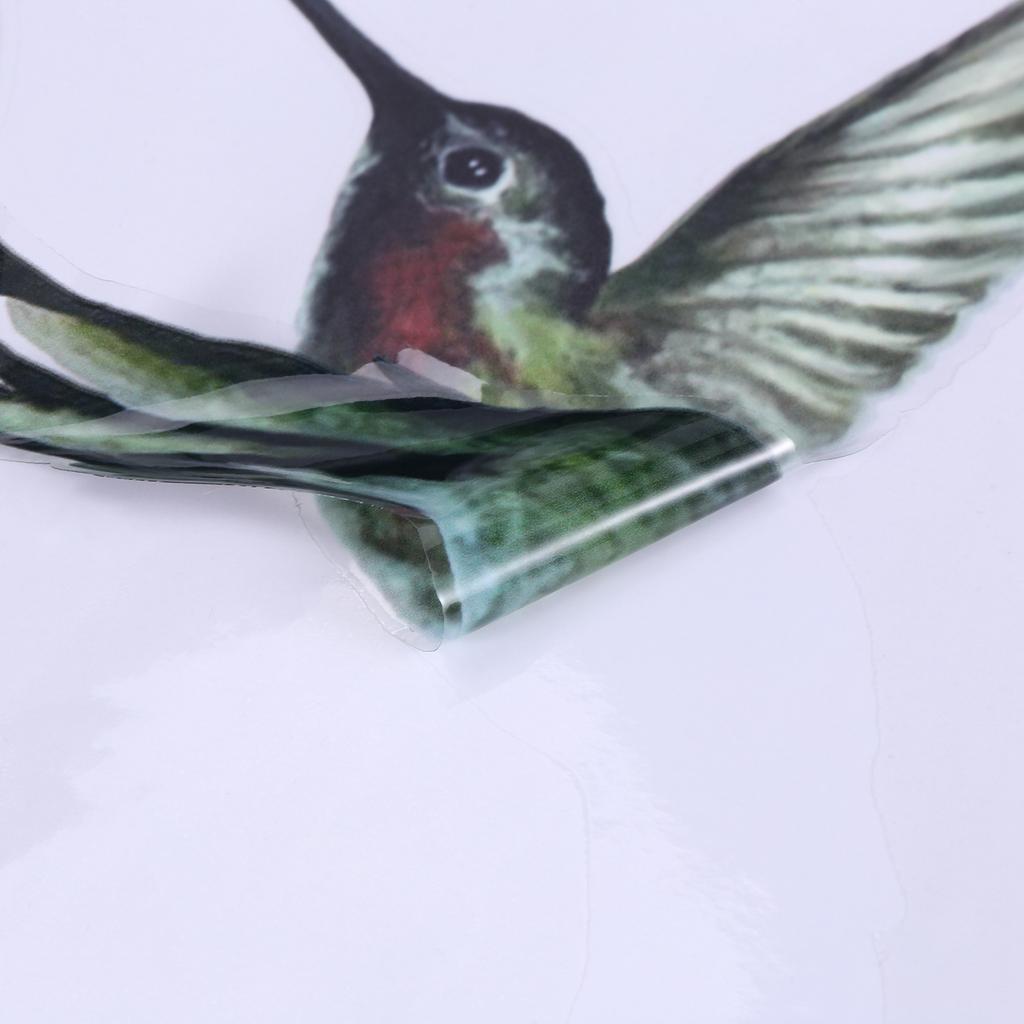 M-Modern-8 Large Beautiful Humming Bird Static Cling Window Stickers Hummingbird Anti Collision Bird Strike Window Stickers