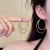 S925 Silver Needle Large Hoop Earrings - Japanese & Korean Style, Fashionable & Versatile, Celebrity-Inspired.