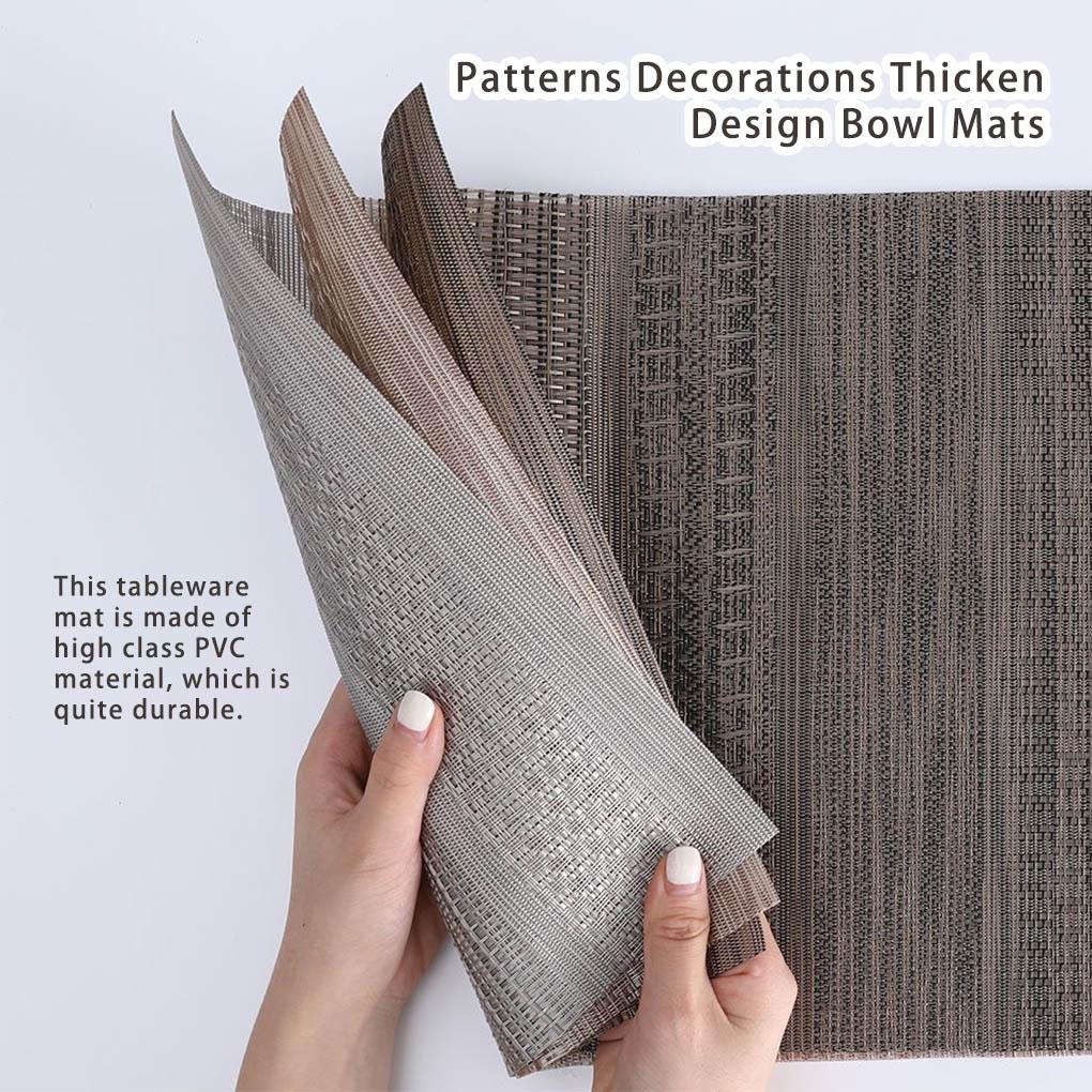 Dining Pad Table Mat Home Supplies Vinyl Elegant PVC Ple Style Place Coaster Decorations Thicken Design Bowl Mats