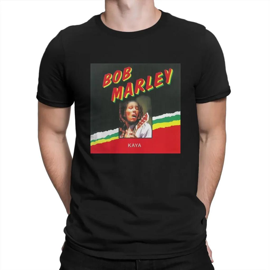 B-Bob Marley Music Short Sleeve Tees Party Tops Funny Mellow Reggae Mood Music T-Shirt for O Neck Pure Cotton fashion manga