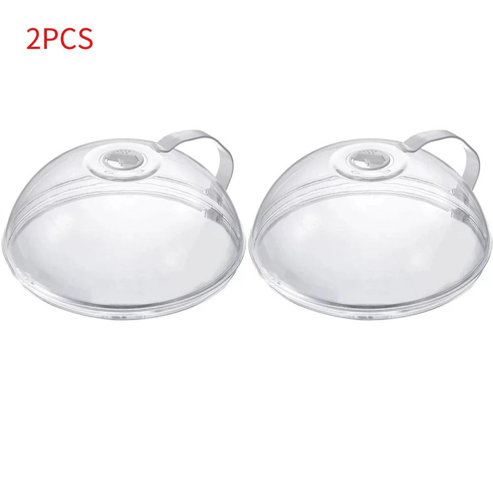 Microwave Splash Cover Thickened Transparent Splash-proof Cover with Handle BPA-free Plate Food Cover With Handle Anti-splatter