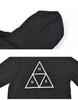 HUF SET TRIPLE TRIANGLE PULLOVER HOODIE PF00572 XL Black Men's Hoodie, (2L), 01. [Used]