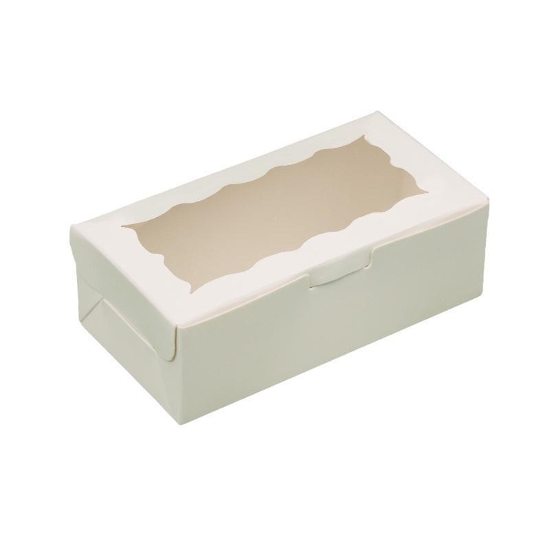 Kraftpapier Weiße Pappe Fenster Kuchenbox für Backen und Desserts