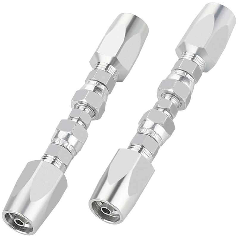 8 Stück Hydraulikschlauch Reparaturset, Wiederverwendbar, Wiederverwendbarer 2-Draht Hydraulik Reparaturfitting 1/4 Zoll