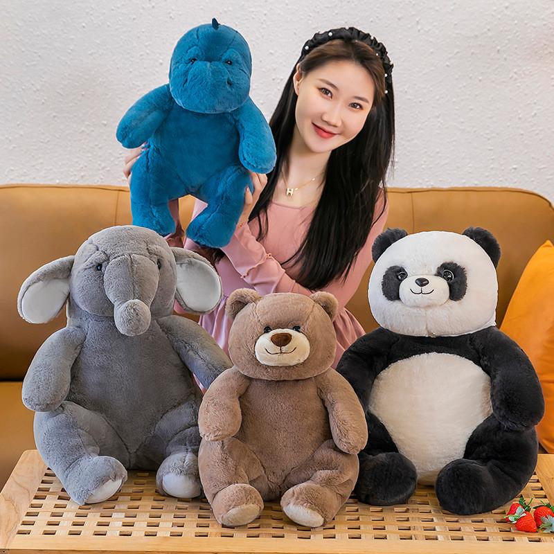Elephant Bear Brown Cartoon Dinosaur Plush Toys Dolls Children Gifts Birthday