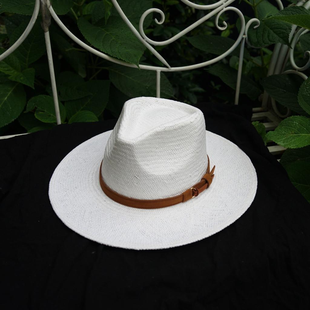 Französischer Retro Weiß Gewebter Panama Jazz Zylinderhut Für Männer Und Frauen Sommer Sonnenschutz Sonnenschirm Urlaub Breitkrempiger Strohhut