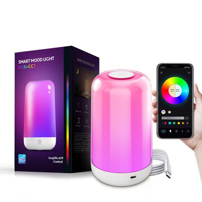 Veilleuse Intelligente Tactile Bluetooth - Batterie Rechargeable 3600mAh pour Ambiance Musicale