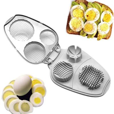 Multi-Egg Slicer 3 In 1 Eggs Slicer Cutter Wedging Eggs Slicer Multifunctional Stainless Steel Eggs Slicer Hard Boiled Eggs Slicer Tool