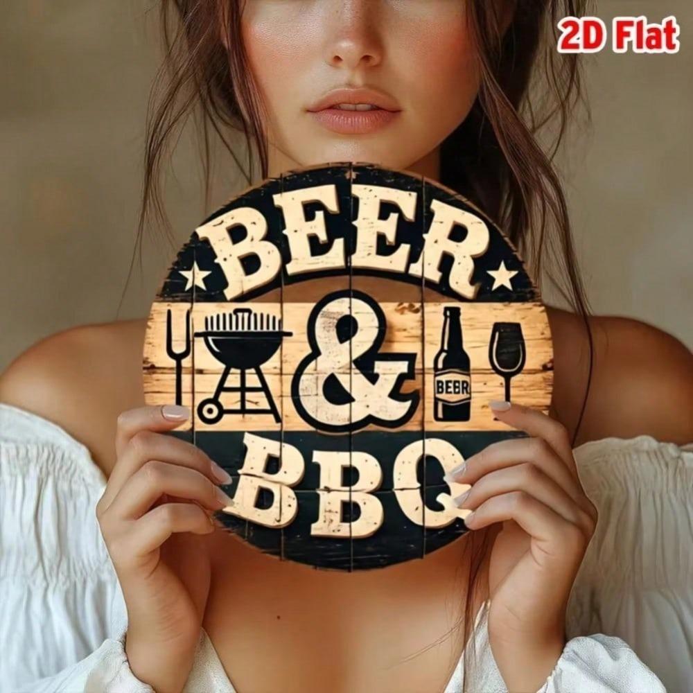 Metal Tin Sign Vintage Beer BBQ Pub Decor Wall Art
