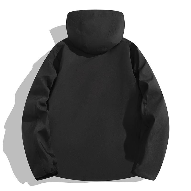 Autumn and winter new soft shell with fleece full heat seal pressed rubber jacket waterproof windproof jacket men's sports coat