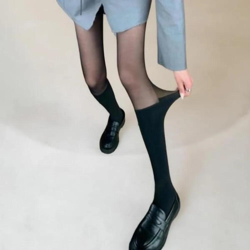 Women s Two-Tone Over-the-Knee Sock Panties One-Piece Type for Students FREE
