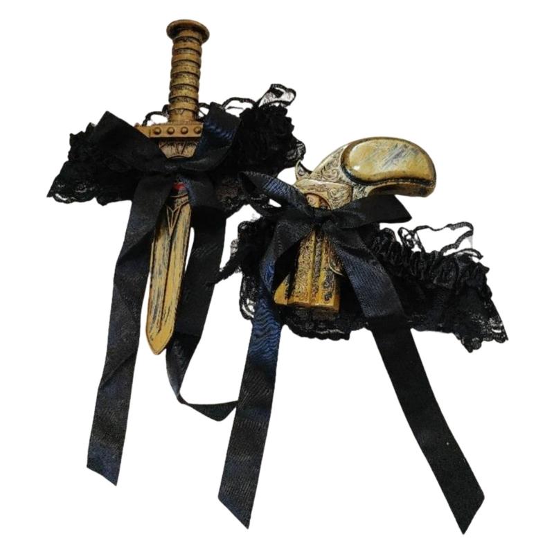 Stilvolles Spitzen-Beinärmel-Set Für Elegante Party-Kleidung Und Rollenspiel-Kostüme Bequeme Leichte Kostüm-Beinkleidung