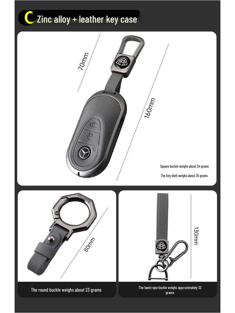 Maybach Model B Key Case - Elephant Grey