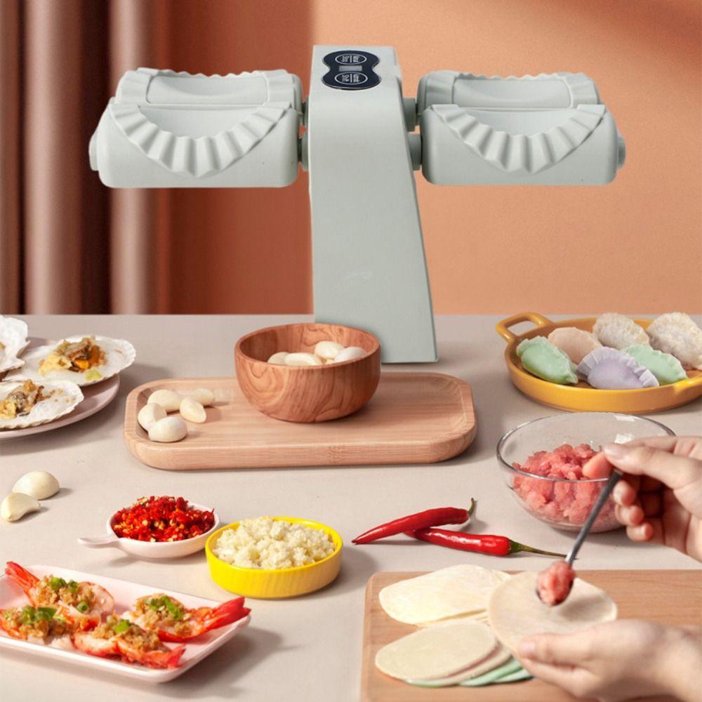 Electric Dumpling Mould Machine 2in1 Double Head Dumpling Mould Automatic Dumpling Maker Lazy
