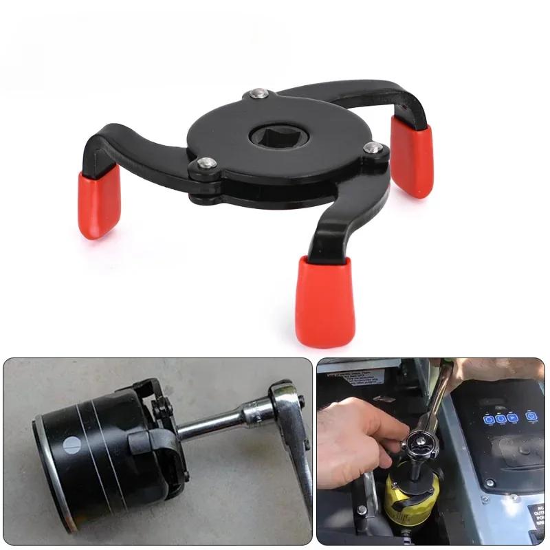 Universal 3 Jaw Adjustable Oil Filter Remover Wrench 3/8 Inch Car Maintenance Tool 60-95mm 2.4-3.7 Inch Auto Repair Equipment