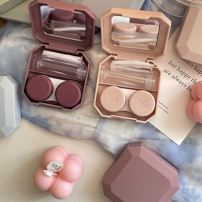 Candy Color Kontaktlinsen Box Solid Color Tragbarer Kontaktlinsenbehälter für die Reise