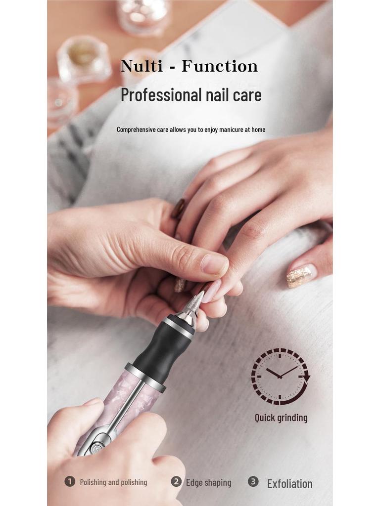 Compact Gray Electric Nail Polisher & Dead Skin Remover Tool