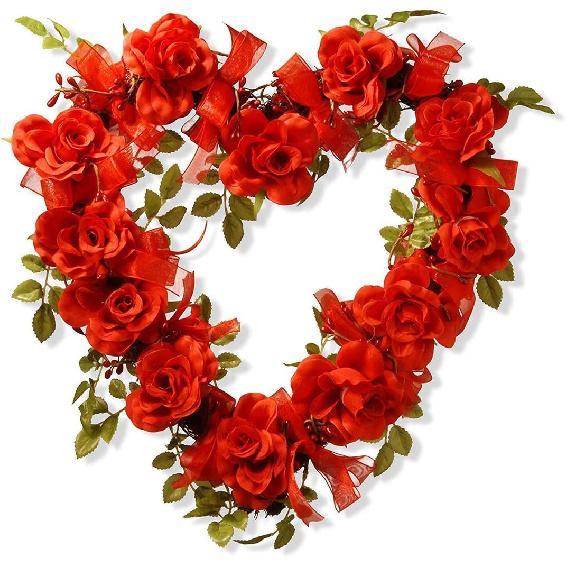 queenland Natural Grapevine Wreath Heart Shape Rustic DIY Wreath Crafts Base for Christmas Wreath Door Garland Wedding Party Home Decoration Hanging