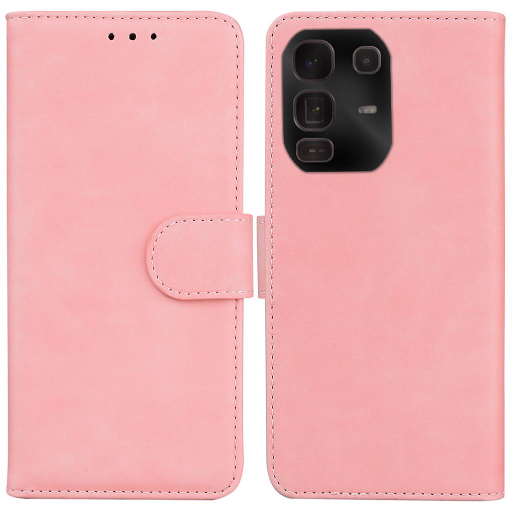 For Infinix Note 50 Pro+ 5G Case Solid Color Leather Wallet Phone Cover