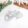 Gold Glitter Merry Christmas Letter Pendant Ornament for Tree Decoration