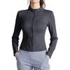 Women's Fashion Casual Slim Fit Cardigan Jacket Yoga Fitness Clothes Thin Top Stand Collar Nylon Sun Top