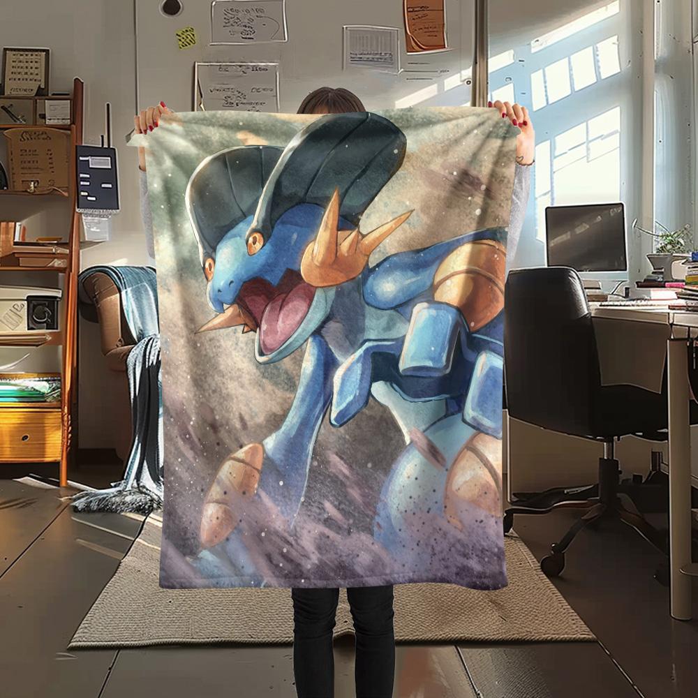 Coperta in Flanella con Stampa Swampert, Alta qualità Confortevole per Tutte le Stagioni, Decorazione per la Casa, Calore e Comfort