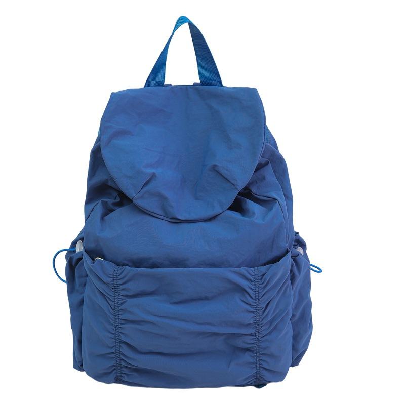 Backpack Practical Large-capacity Drawstring Design Niche Casual Lightweight Men and Women Can Carry Washed Fabric Backpack