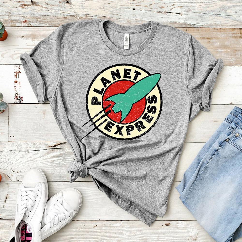 2021 Planet Express TShirt Cool Vintage Planet Express Distressed Logo Adult Tees Science Lover Gift S
