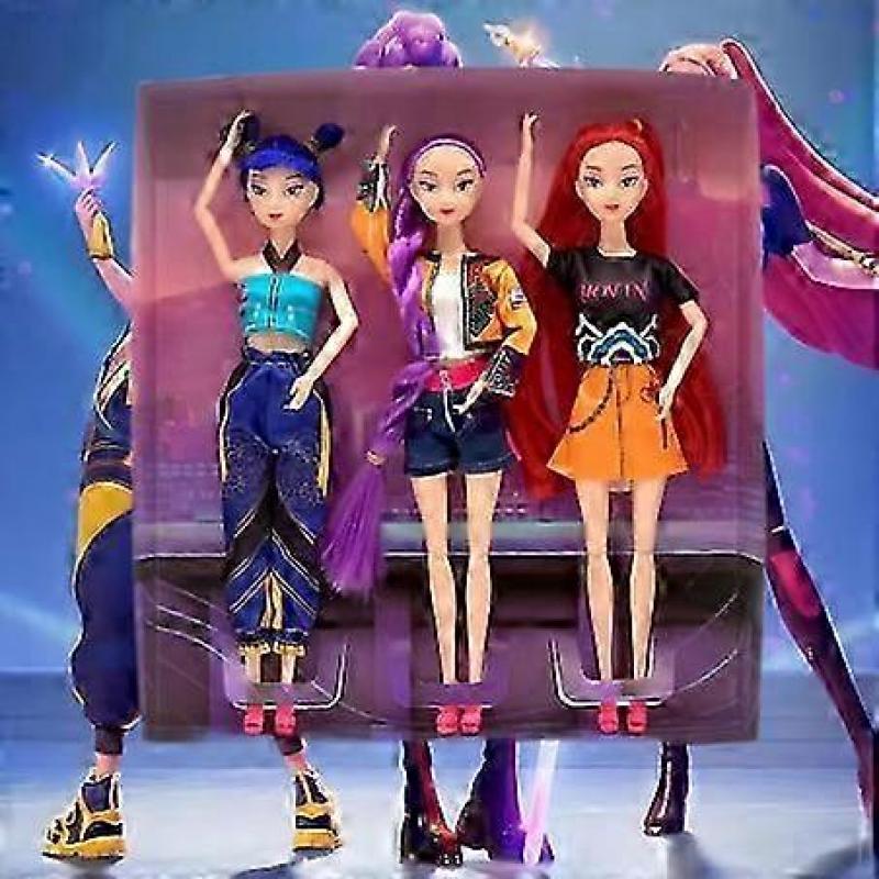 3X 30cm Kpop Demon Hunters Girls Doll Toy Rumi Mira Zoey Figure Dolls Birthday Gift