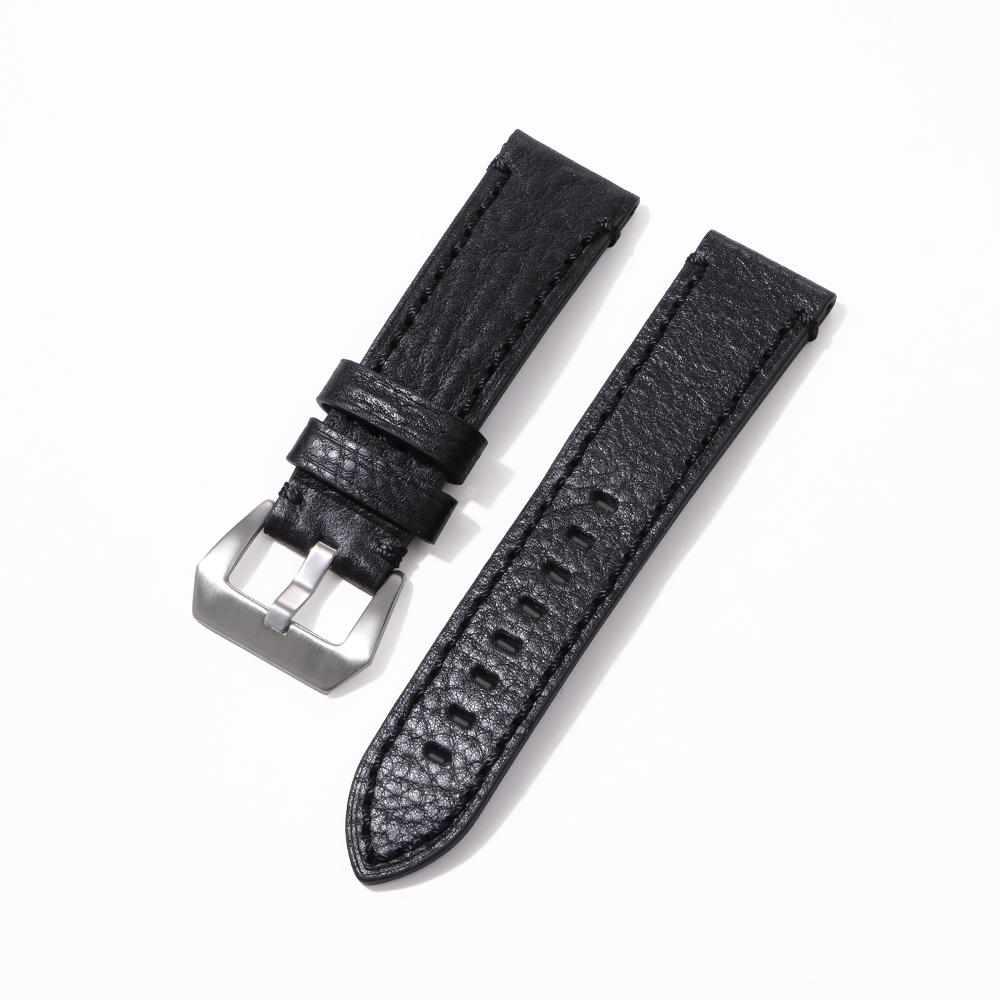 Genuine Leather Watch Band Bracelet 20mm 22mm 24mm Cowhide Vintage Watchband Deployment Clasp For Samsung Galaxy Watch 3/4 Strap