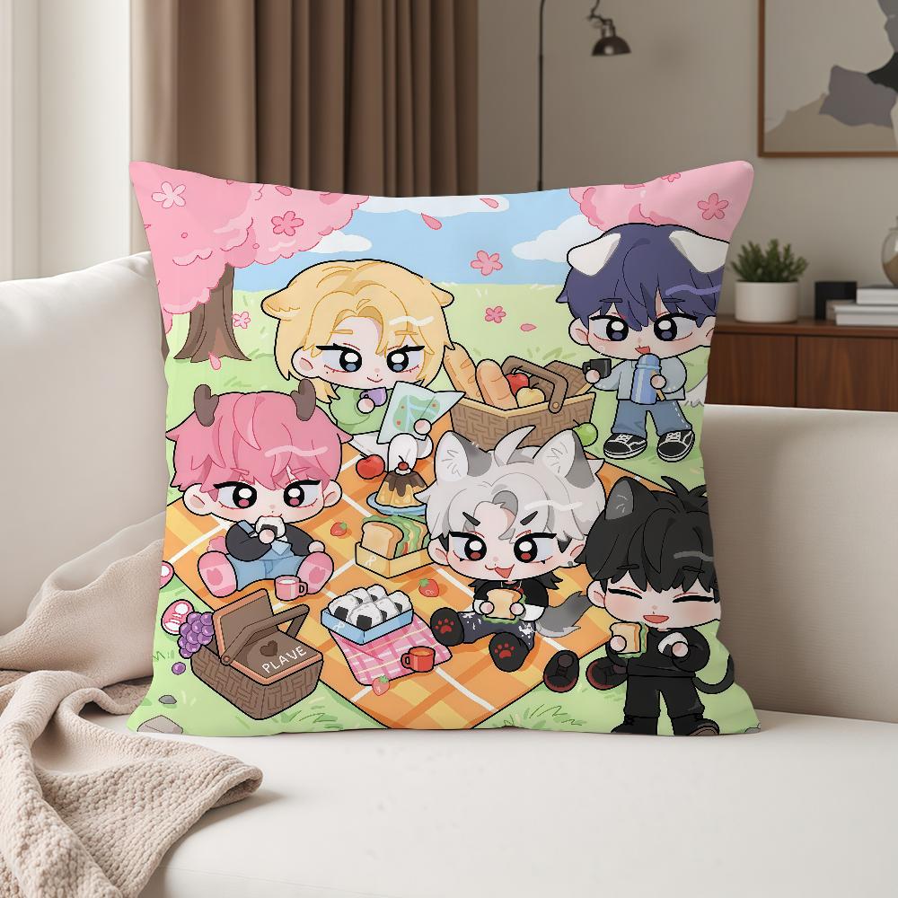 Kpop Style P-Plave Cartoon Pillow Case Suitable For Bedrooms Living Rooms Cars Home Decoration