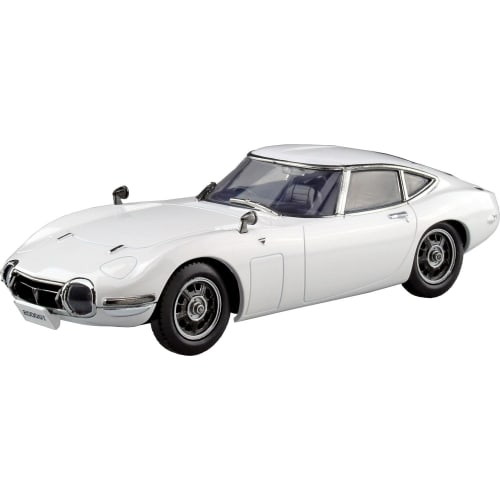 Aoshima Bunka Kyozai 1/32 Scale Rakupla Snap Kit No.06-PW Toyota 2000GT Pegasus White Pre-Colored Plastic Model Kit (Automobile)