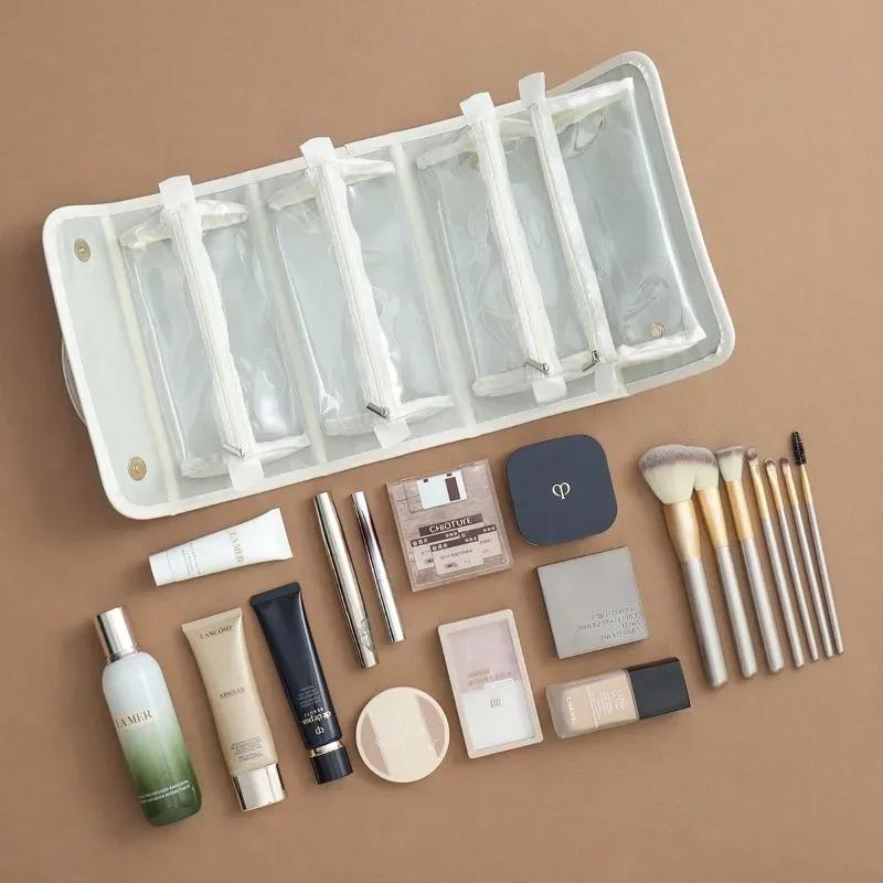 2026 New Detachable Folding Makeup Bag, Cross-border Large Capacity Storage Bag, Four in One Makeup Bag for Travel and Outings