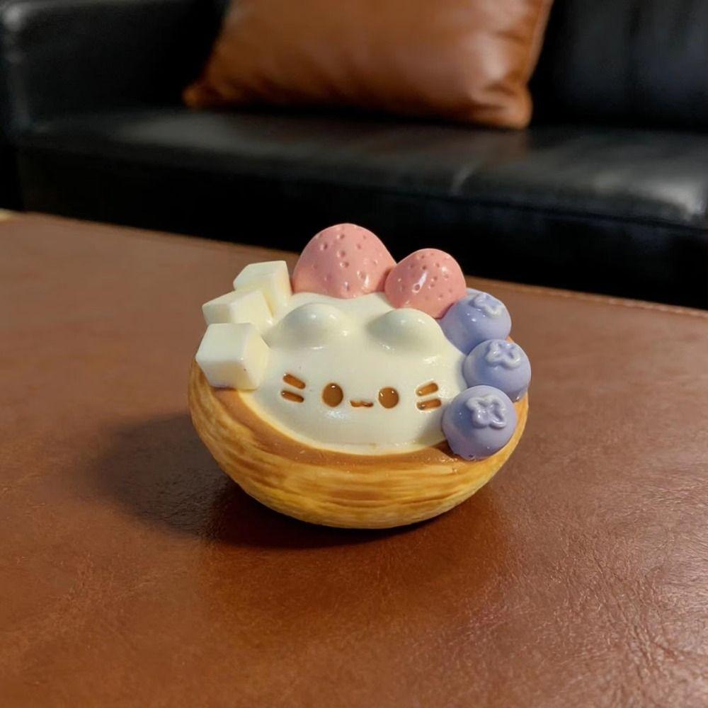 Fingertip Egg Tart Squishy Pinching Slow Rebound Toy Kids Adults Sensory Fidget Ball For Students