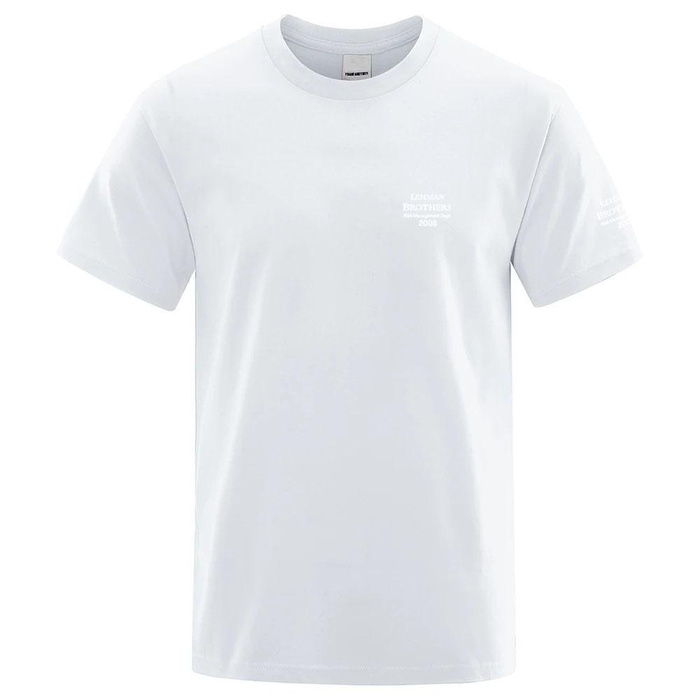 2025 Lehunisex Brothers Risk Unisexageunisext Departunisext Unisex High Quality Print Solid Color Short Sleeve TShirt Comfortable Casual Tops