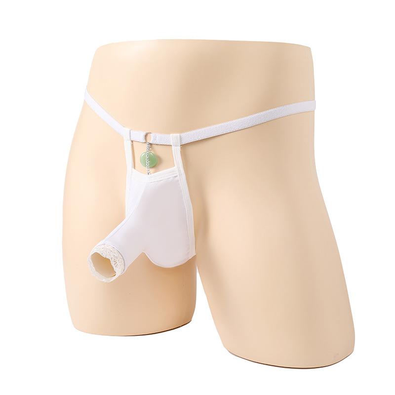 Sissy Lingerie Men'S Sexy Bikini Thong Open Elephant Nose Pouch G-String Open Front Tangas Bulge Enhancing Undies Gay Underpant