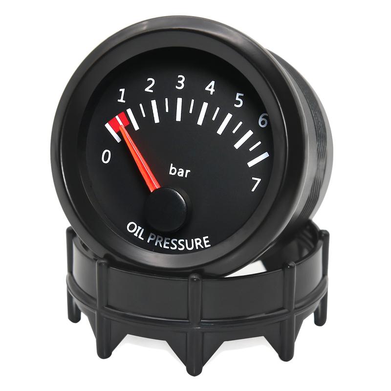 Universal 52mm 2" Oil Temp Temperature Gauge 50~150℃ Digital Pointer W/Sensor 1/8 NPT Car Meter Oil Pressure Gauge Bar Sensor