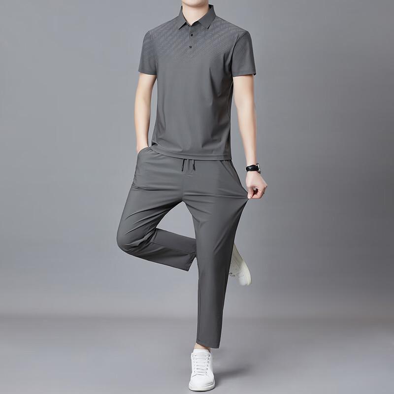 Firstview Men's Summer Short-Sleeve T-Shirt & Casual Pants Set FV26C1094