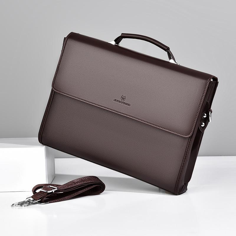 

Laptop Bag, New Business Travel Briefcase, Business Travel Office Large Capacity Single Shoulder Crossbody Bag коричневий