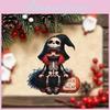 Girl Halloween Skeleton Acrylic Hanging Pendant For Seasonal Decoration Vehicle