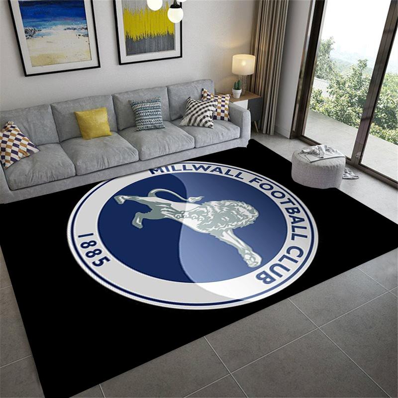 Tappeto Nuovo Millwall FC 2025 per Soggiorno Camera da Letto Casa Decorazione Divano, Tappetino Antiscivolo per Giochi Bambini