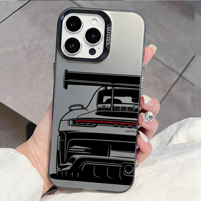 Vintage Trend Trendy Sports Car Mirror Shockproof Phone Case For IPhone 17 17E 16 15 14 13 12 11 Pro Max