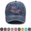 Baseball Cap With "NEW ZEALAND" "GO THE ALL WHITES" Flag Printed , Adjustable Snapback Baseball Cap Stylish Slouchy Solid Color Hip Hop Flat Cap