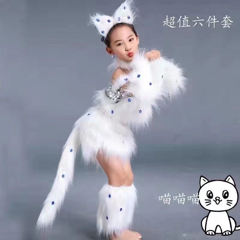White cat cosplay for girls sexy