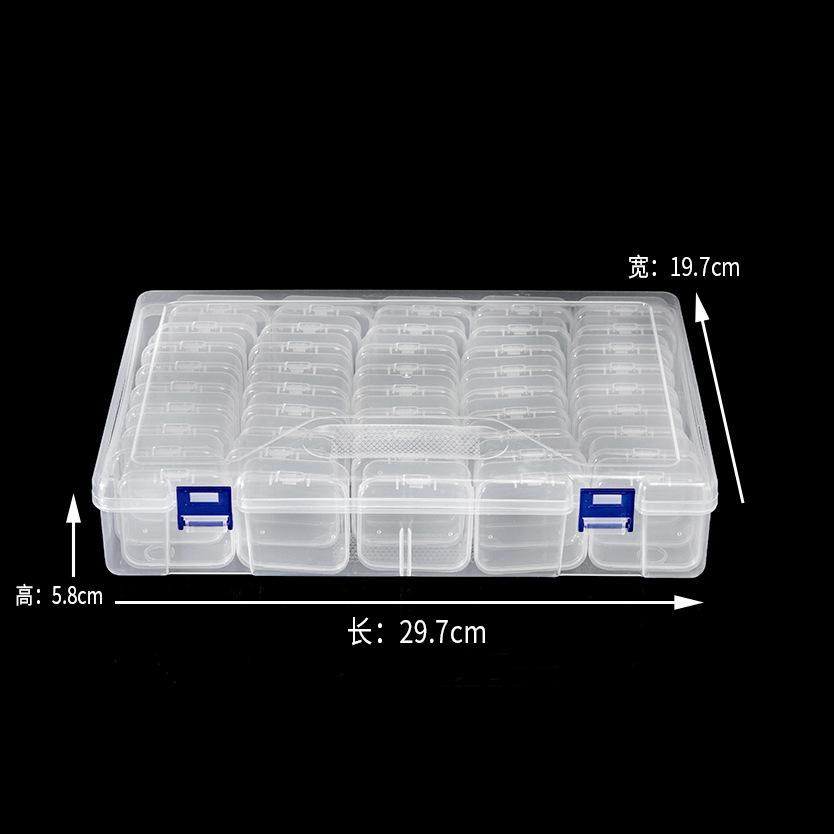 

Набор коробок для хранения с 45 ячейками, настольный пластиковый сортировочный бокс, аксессуары для DIY, шкатулка для драгоценностей, 5.5 прозрачная маленькая квадратная коробка 29.7*19.7*5.8CM