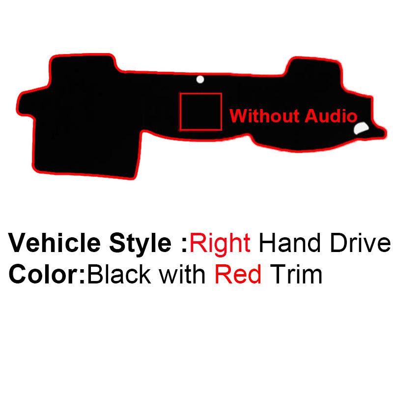 2 Layer Car Dashboard Cover Carpet For Toyota Land Cruiser 200 J200 2008 - LHD RHD Rug Pad Carpet Dashmat Protector